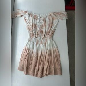 Elegant Off-Shoulder Ombre Romper